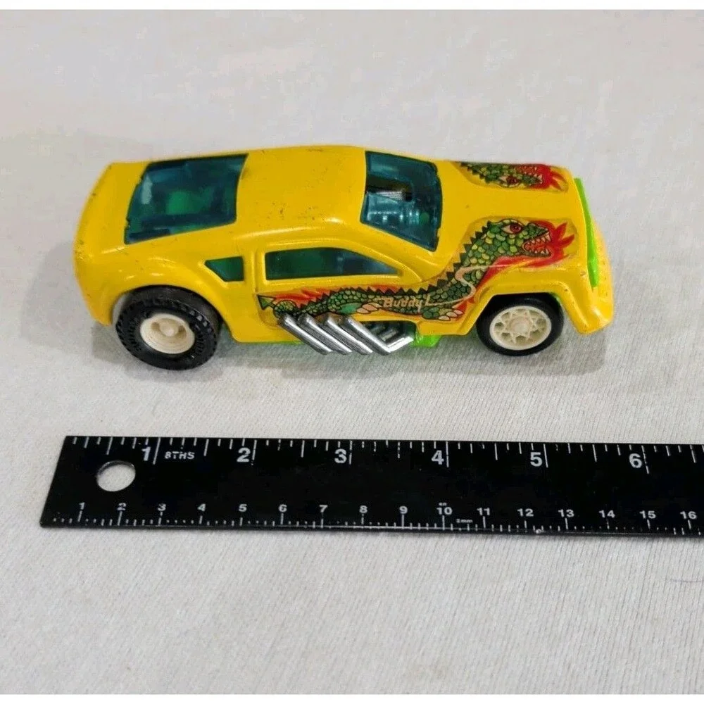 Vintage Buddy L Corp Japan Yellow Dragon 540 Cu. In. Toy Car Metal & Plastic 6
